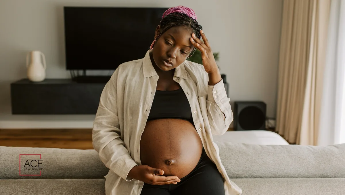 Pregant women stressing over her termination