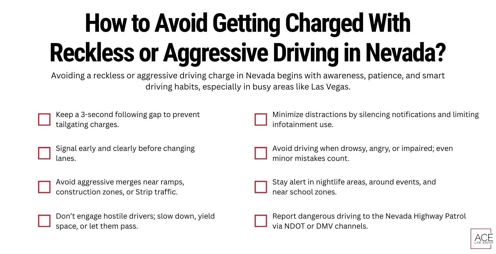 Avoid Getting Charged With Reckless or Aggressive Driving in Nevada