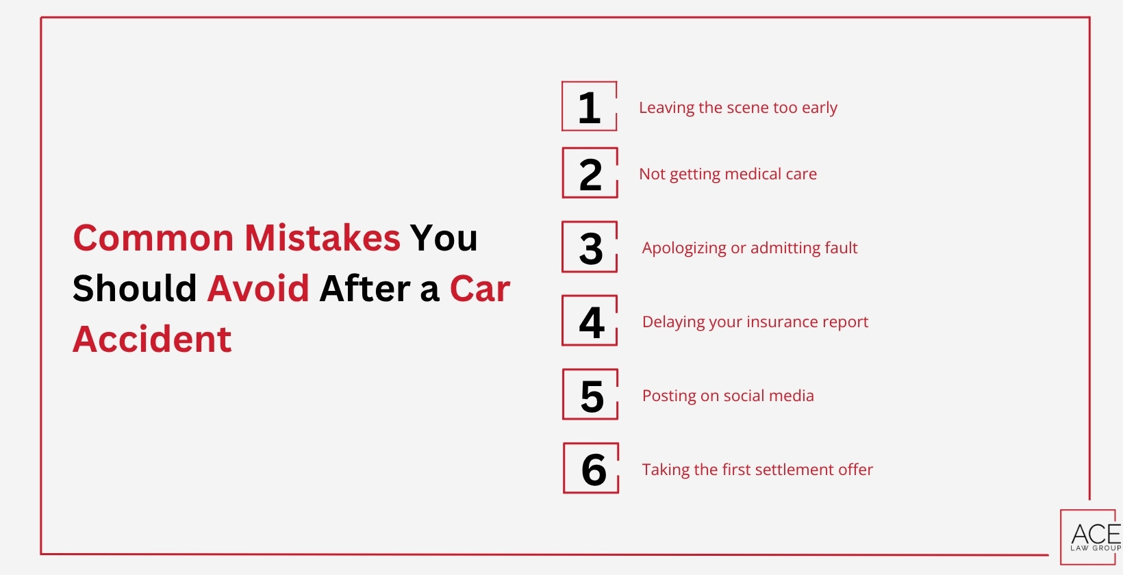 Common Mistakes You Should Avoid After a Car Accident
