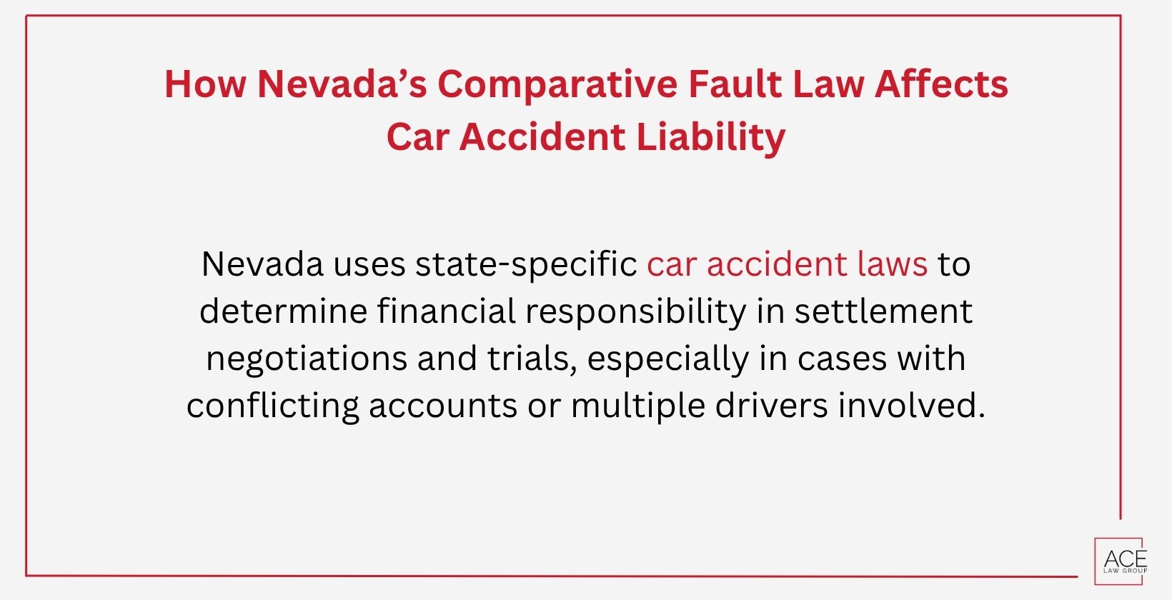 Nevada’s Comparative Fault Law Affects Car Accident Liability