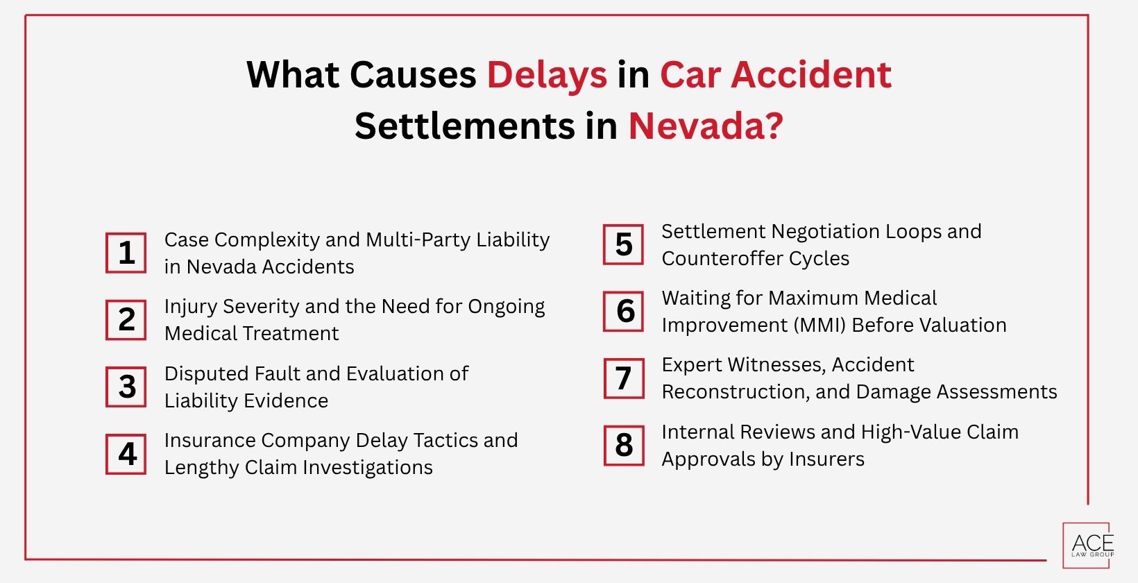 What Causes Delays in Car Accident Settlements in Nevada