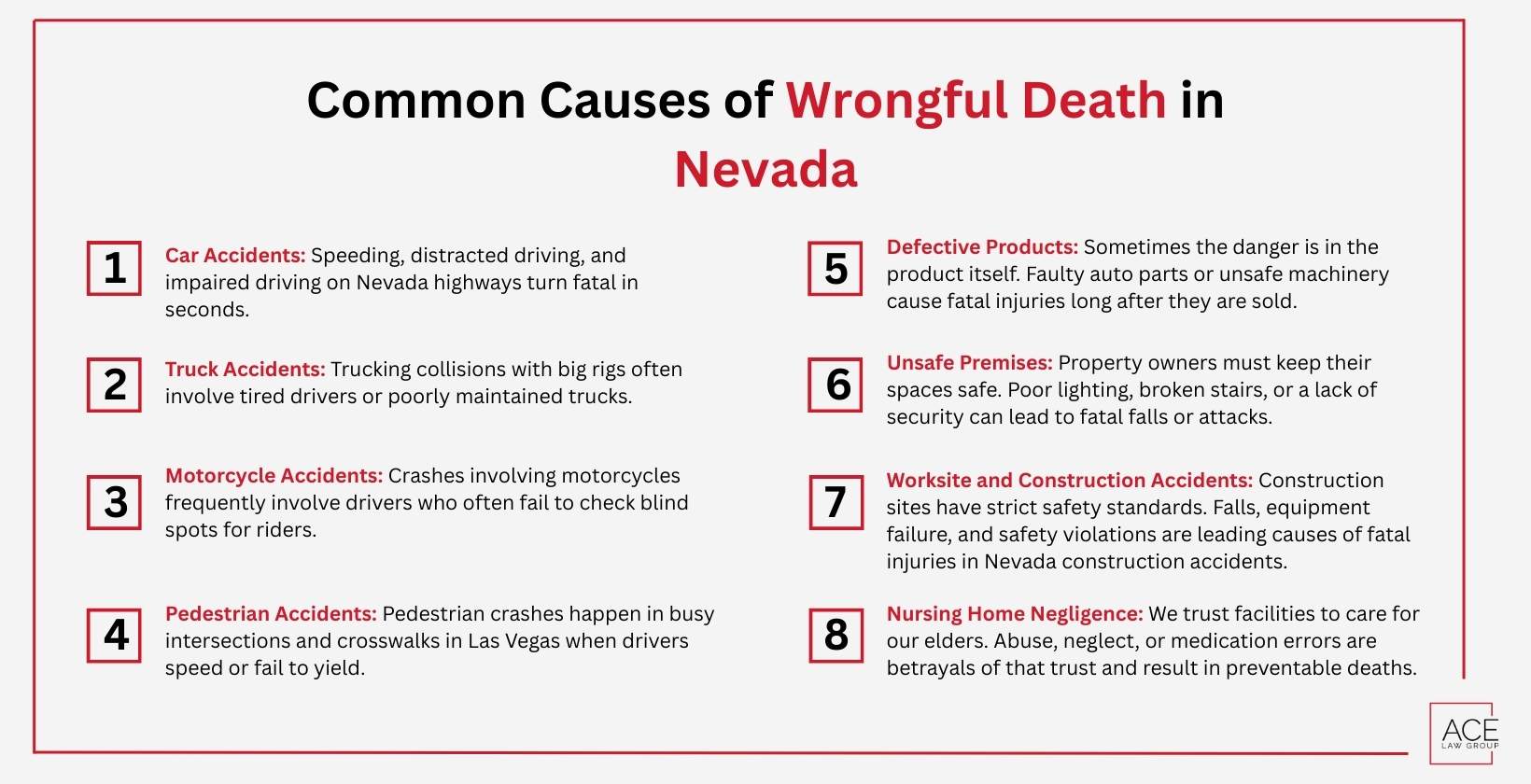 Common Causes of Wrongful Death in Nevada