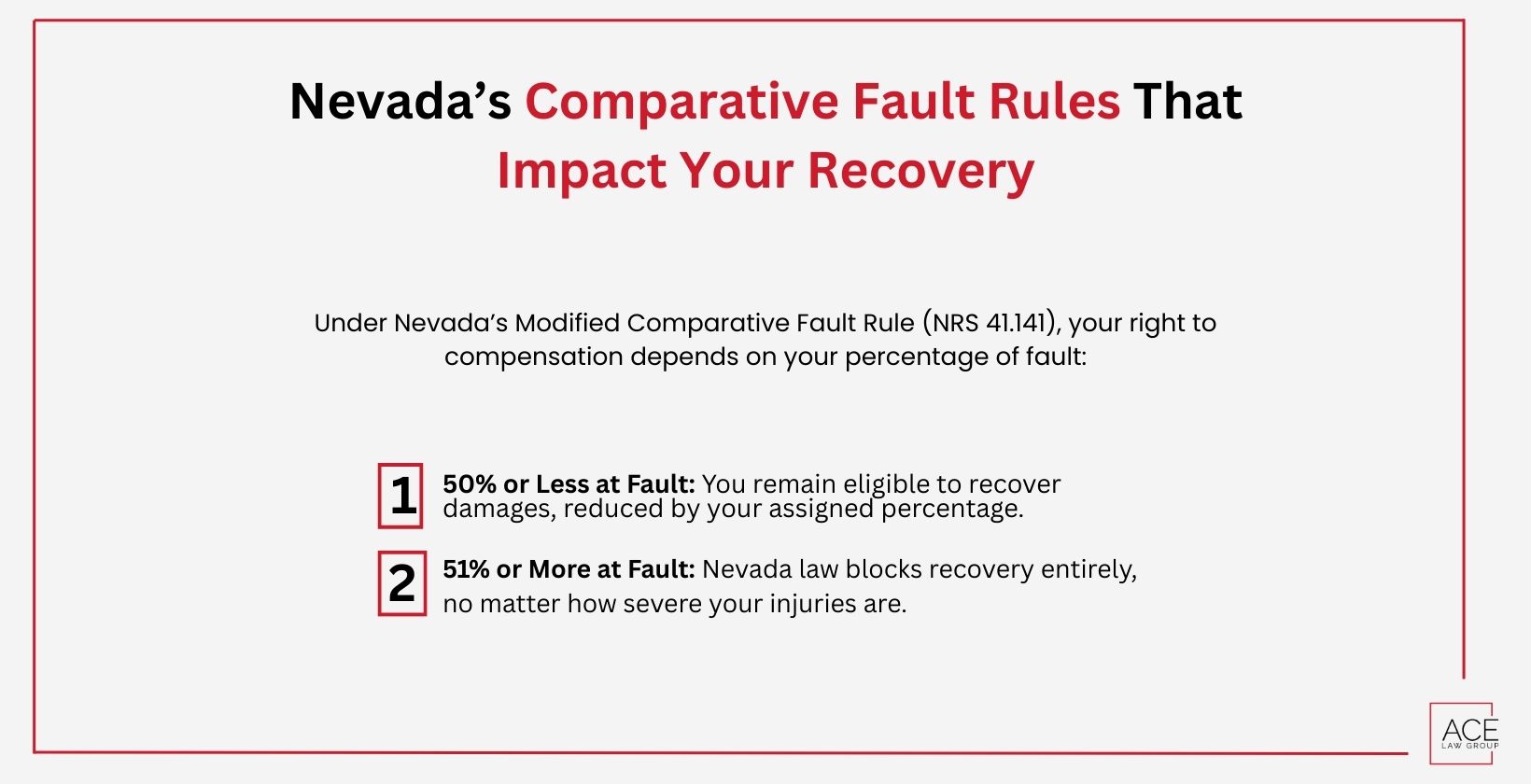 Nevada’s Comparative Fault Rules