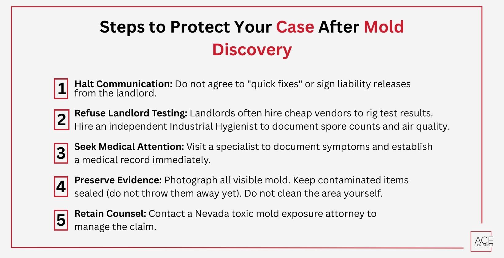 Steps to Protect Your Case After Mold Discovery