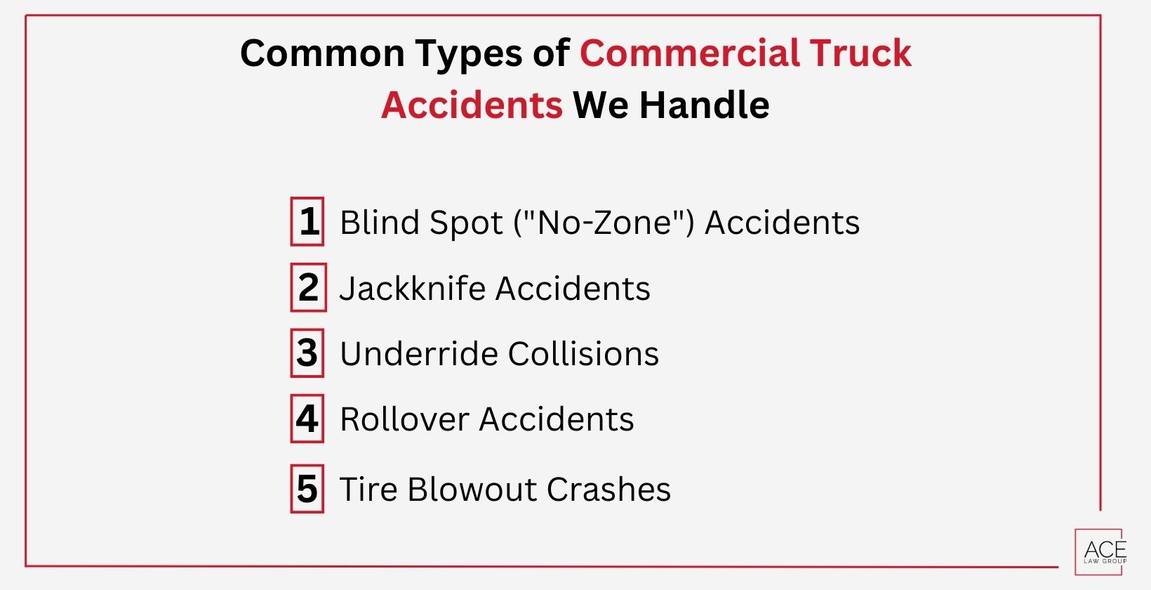 Types of Commercial Truck Accidents Handled by Our Nevada Truck Accident Lawyer
