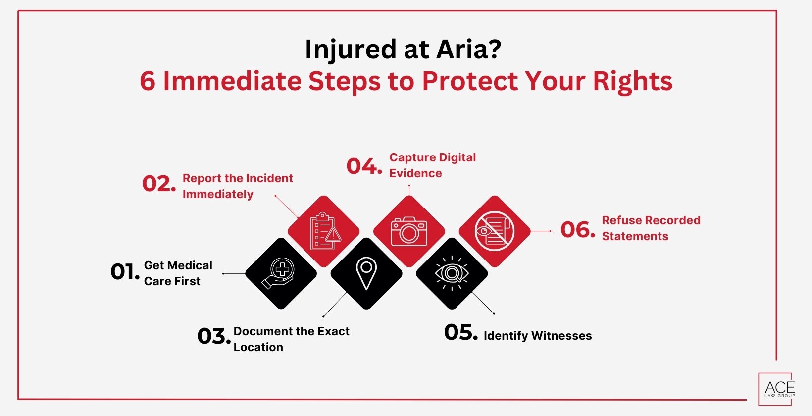 Injured at Aria? 6 Immediate Steps to Protect Your Rights