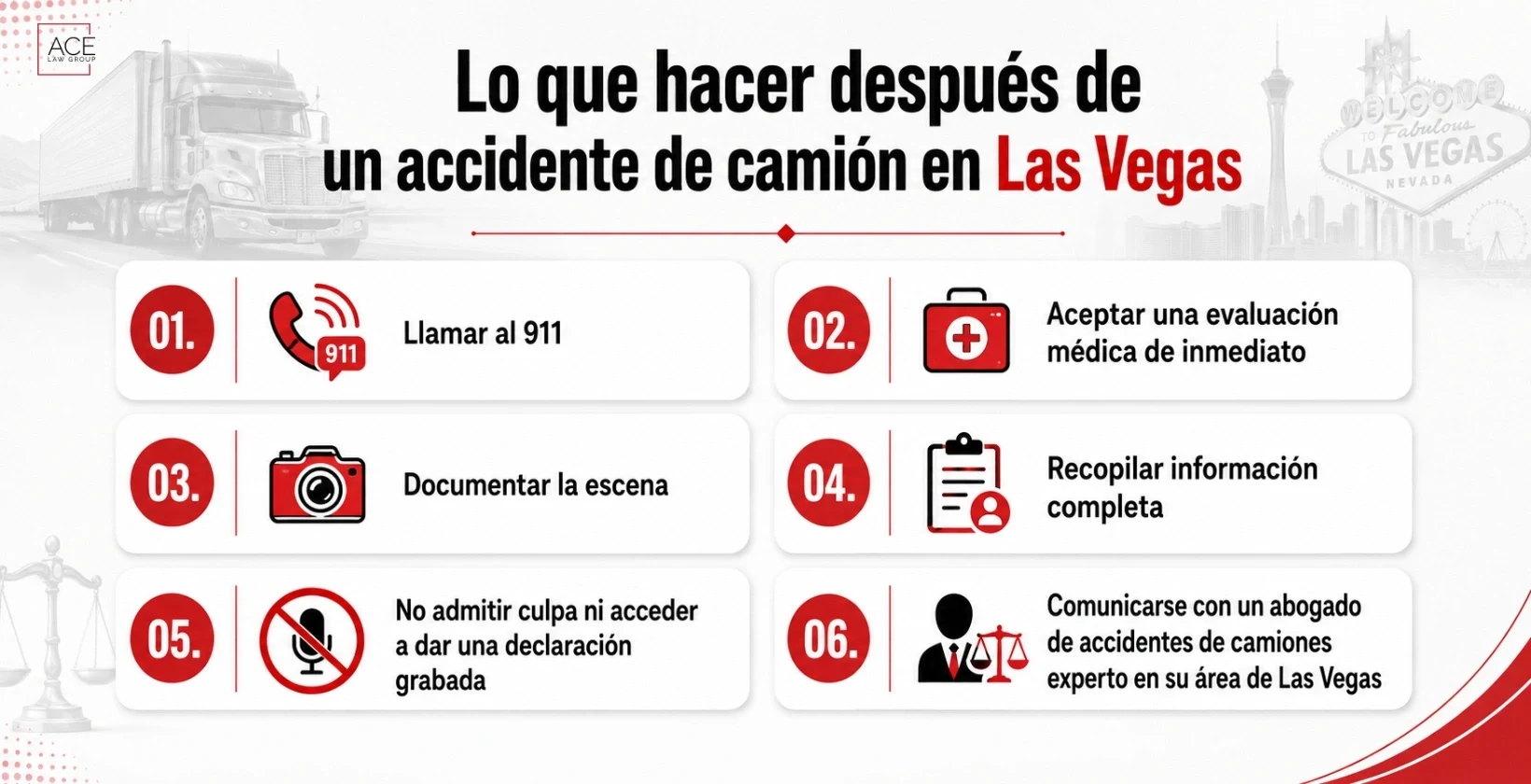 Lo que hacer después de un accidente de camión