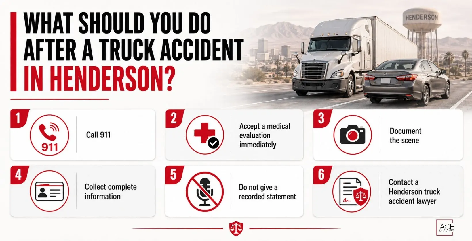 Things to do After Truck Accidents in Henderson, NV