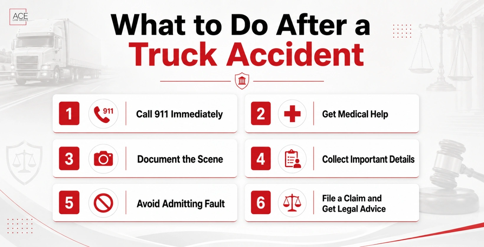 Things to do after a truck accident