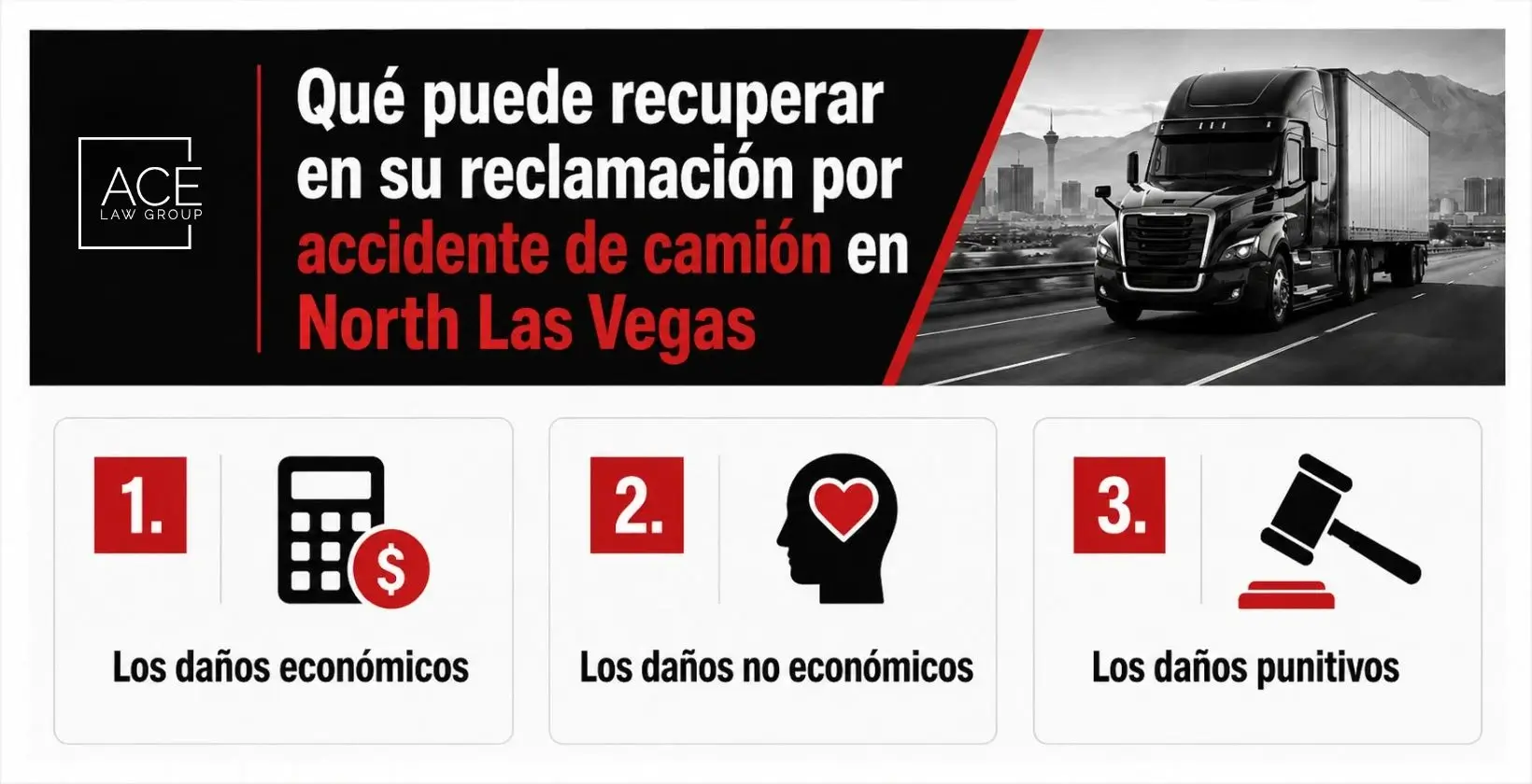 Que puede recuperar en su reclamacion por accidente de camion en North Las Vegas