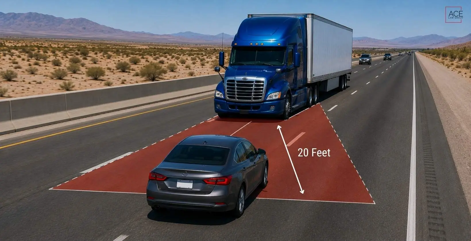 Semi-Truck Front Blind Spot