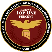 National Association of Distinguished Counsel Top One Percent