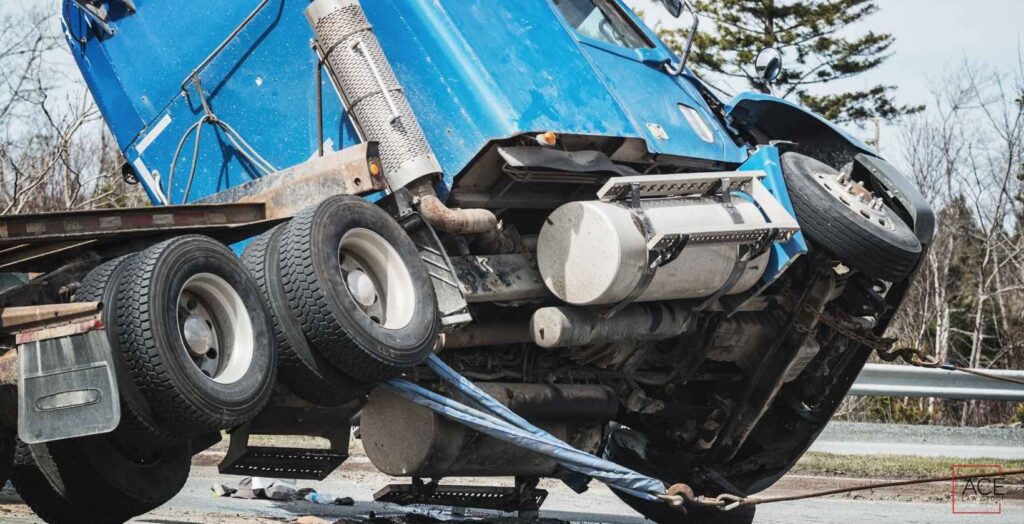 Las Vegas, NV – Semi-Truck Rollover Closes Intersection at Sahara Avenue and Jones Boulevard