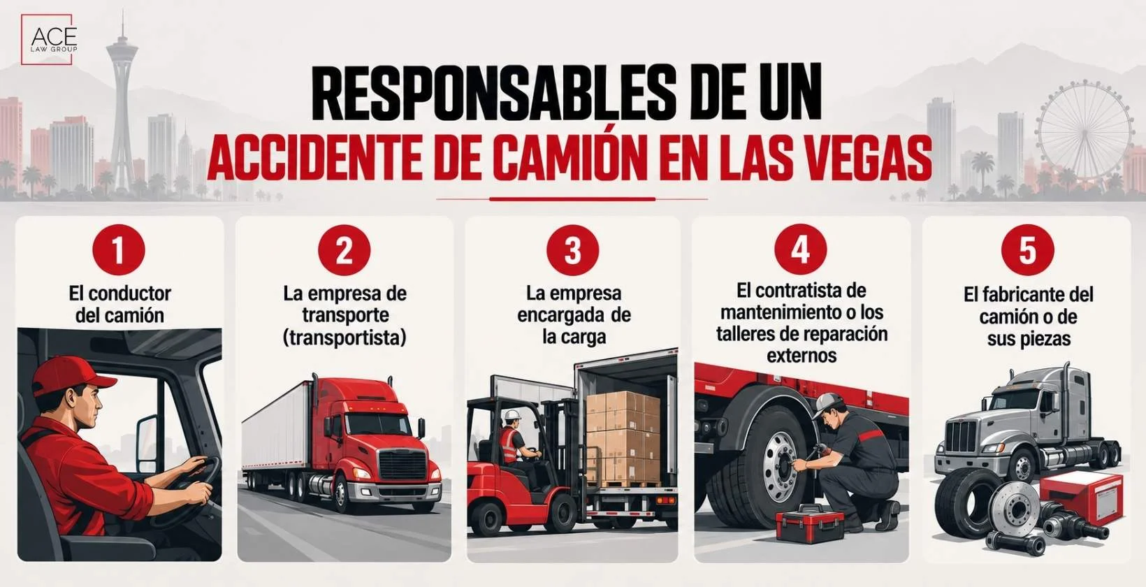 Responsables de un accidente de camión